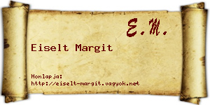 Eiselt Margit névjegykártya